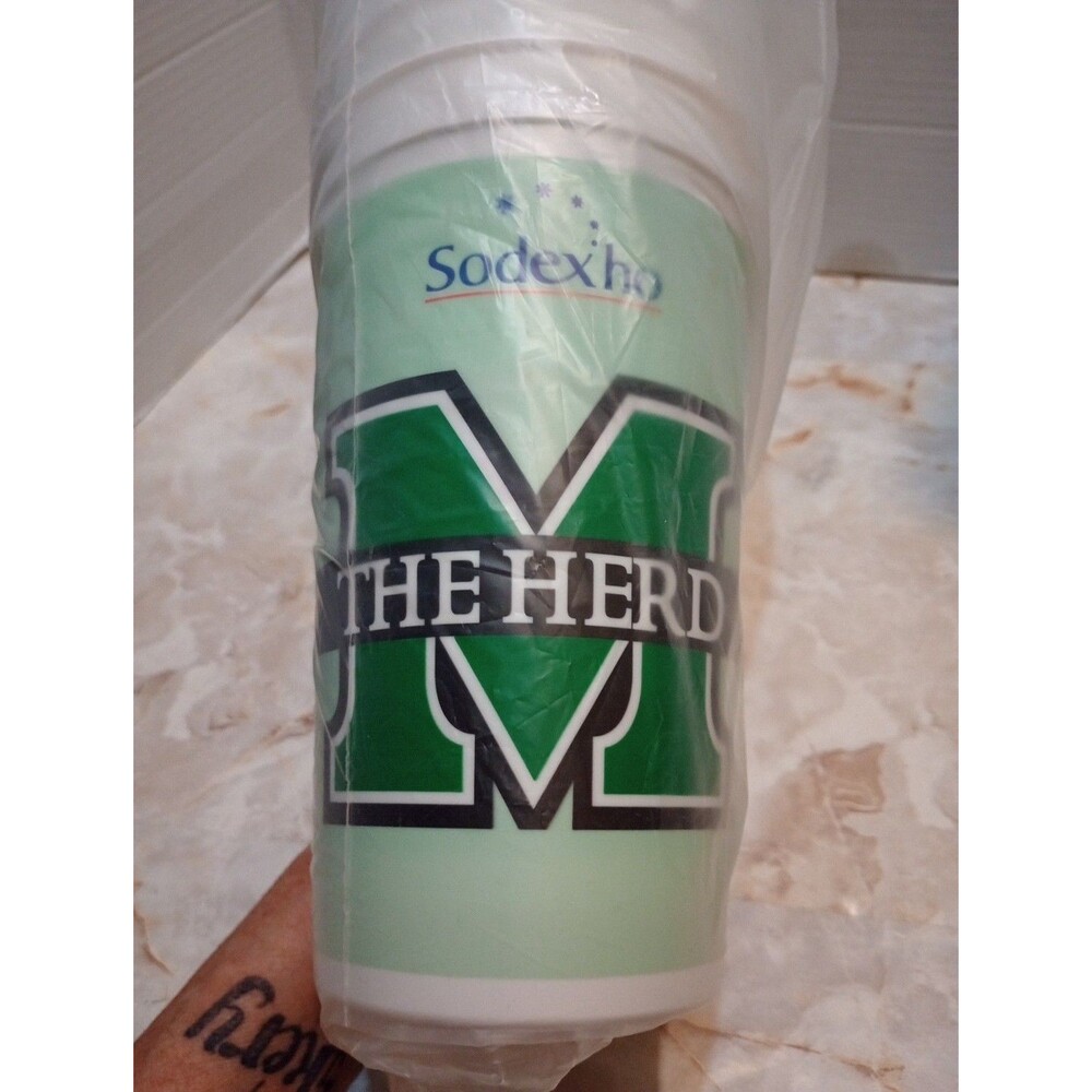 Lot Of 15 Marshall University The Herd Plastic Cups 32-44 Oz?